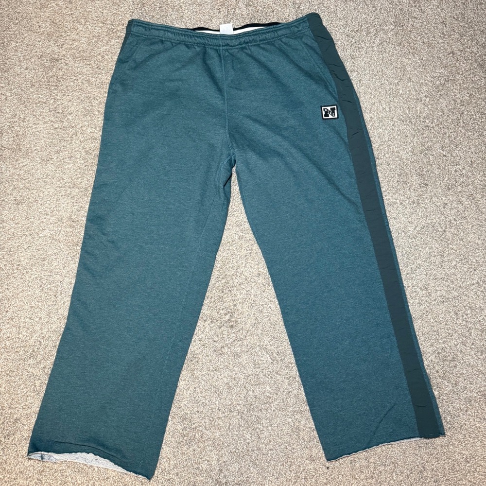Nike Dri-FIT Mens XL Teal Heathered Training Pants Raw Hem HV3787-390